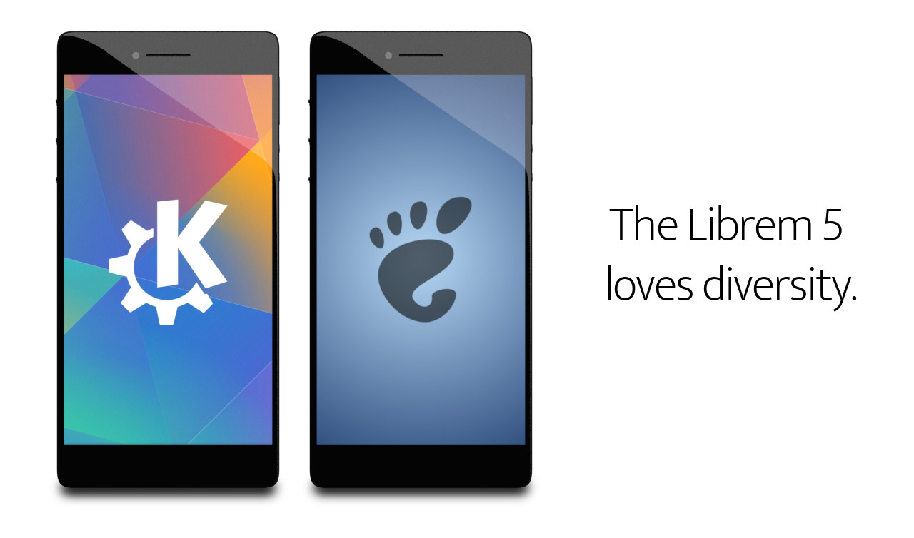 Linux mobile phone Librem5-gnome-kde-diversity