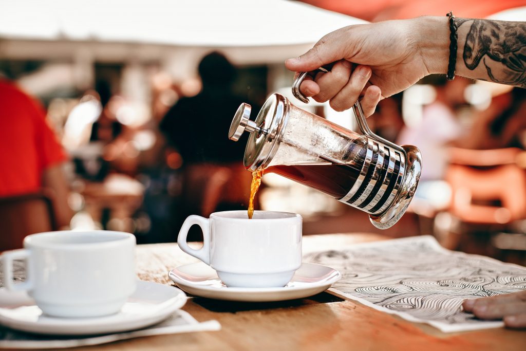 Coffee being poured